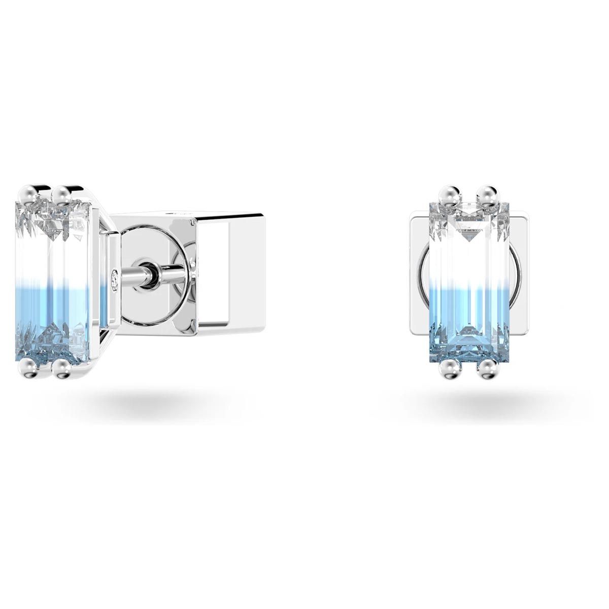 Swarovski Crystal Blue and White Stilla Stud Earrings