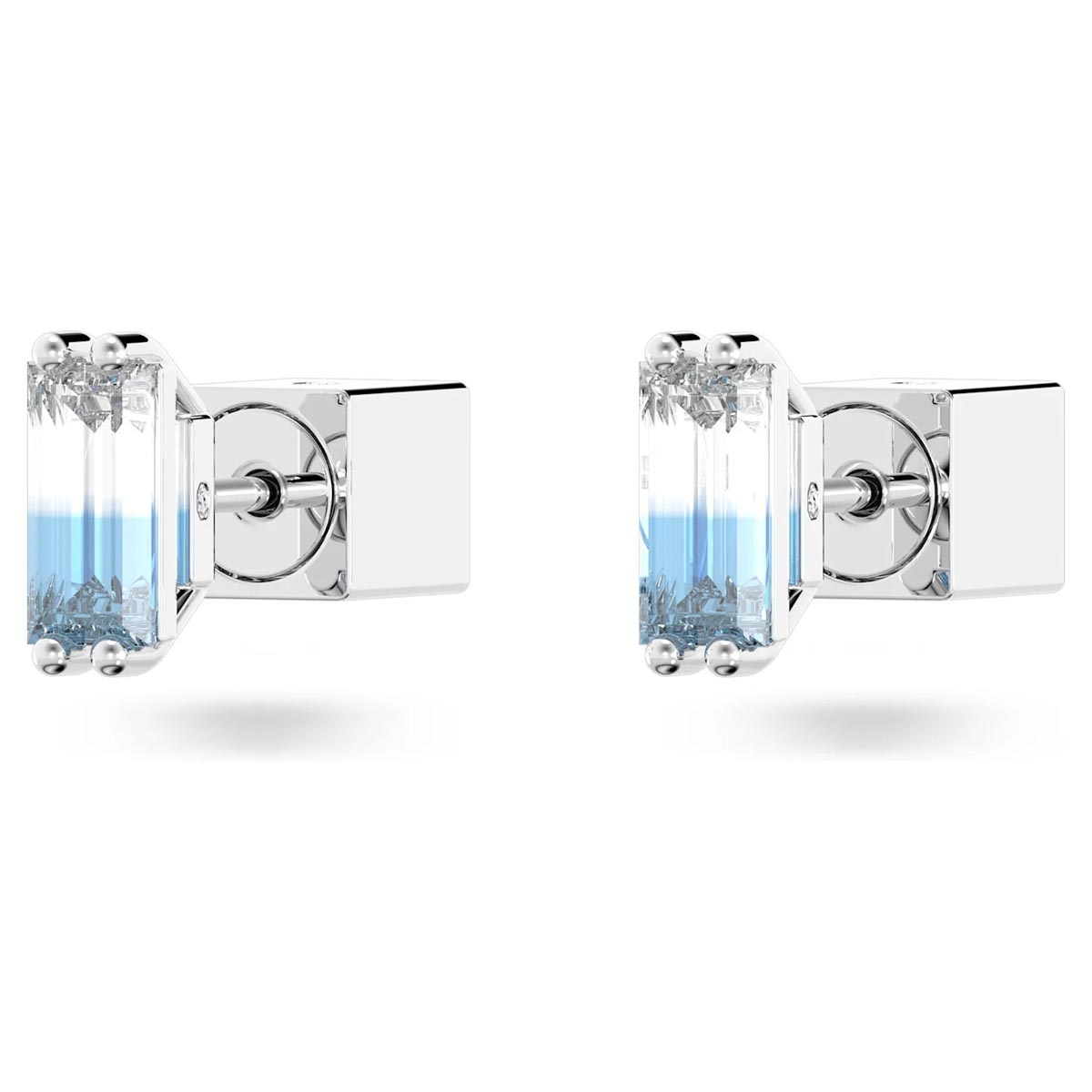 Swarovski Crystal Blue and White Stilla Stud Earrings