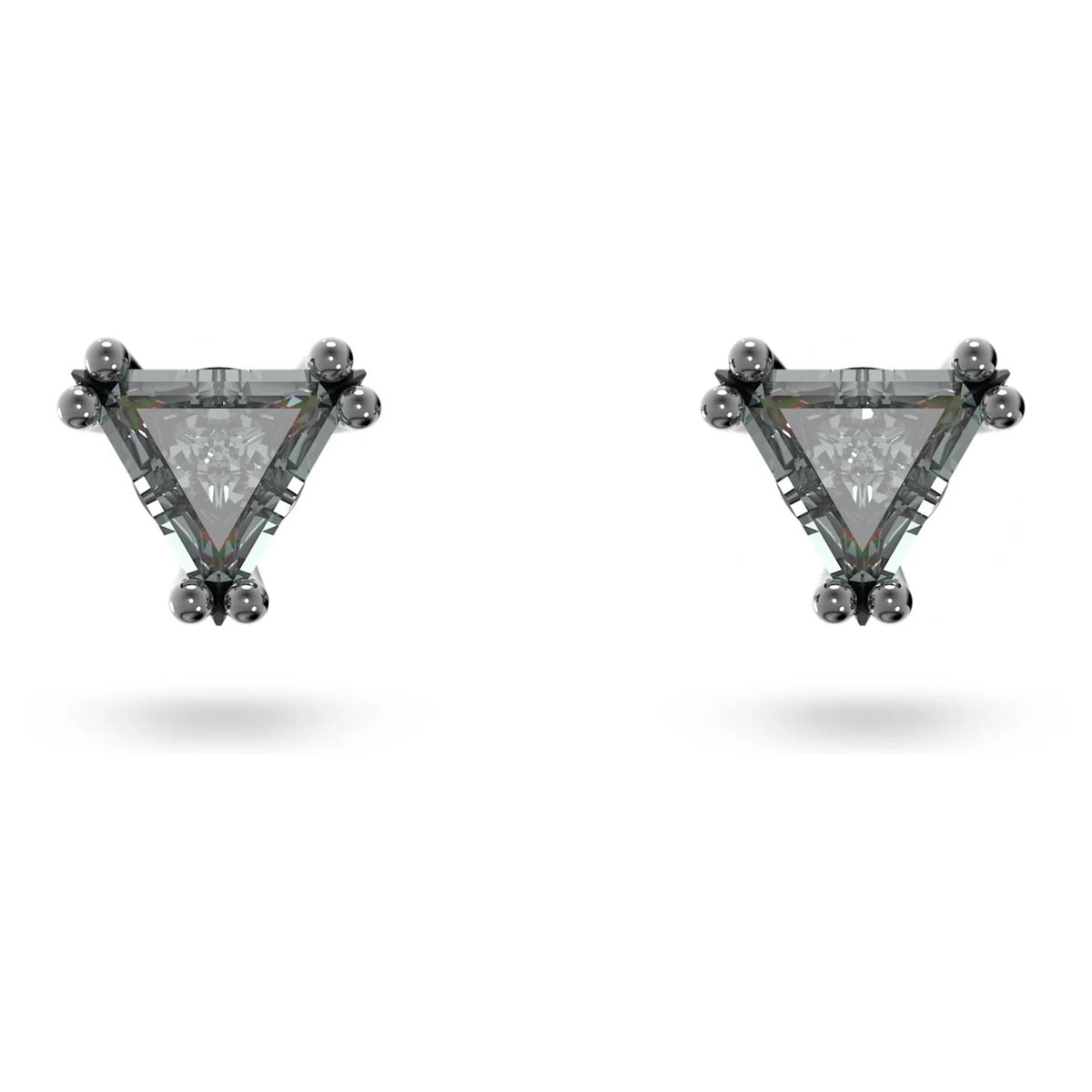 Swarovski Crystal Black Triangle Stilla Stud Earrings