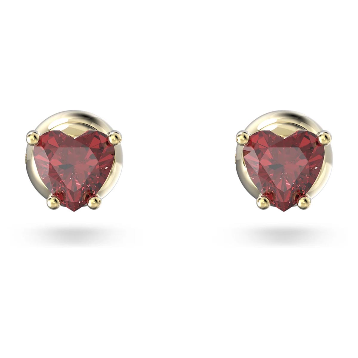 Swarovski Crystal Red Heart Shape Stilla Stud Earrings