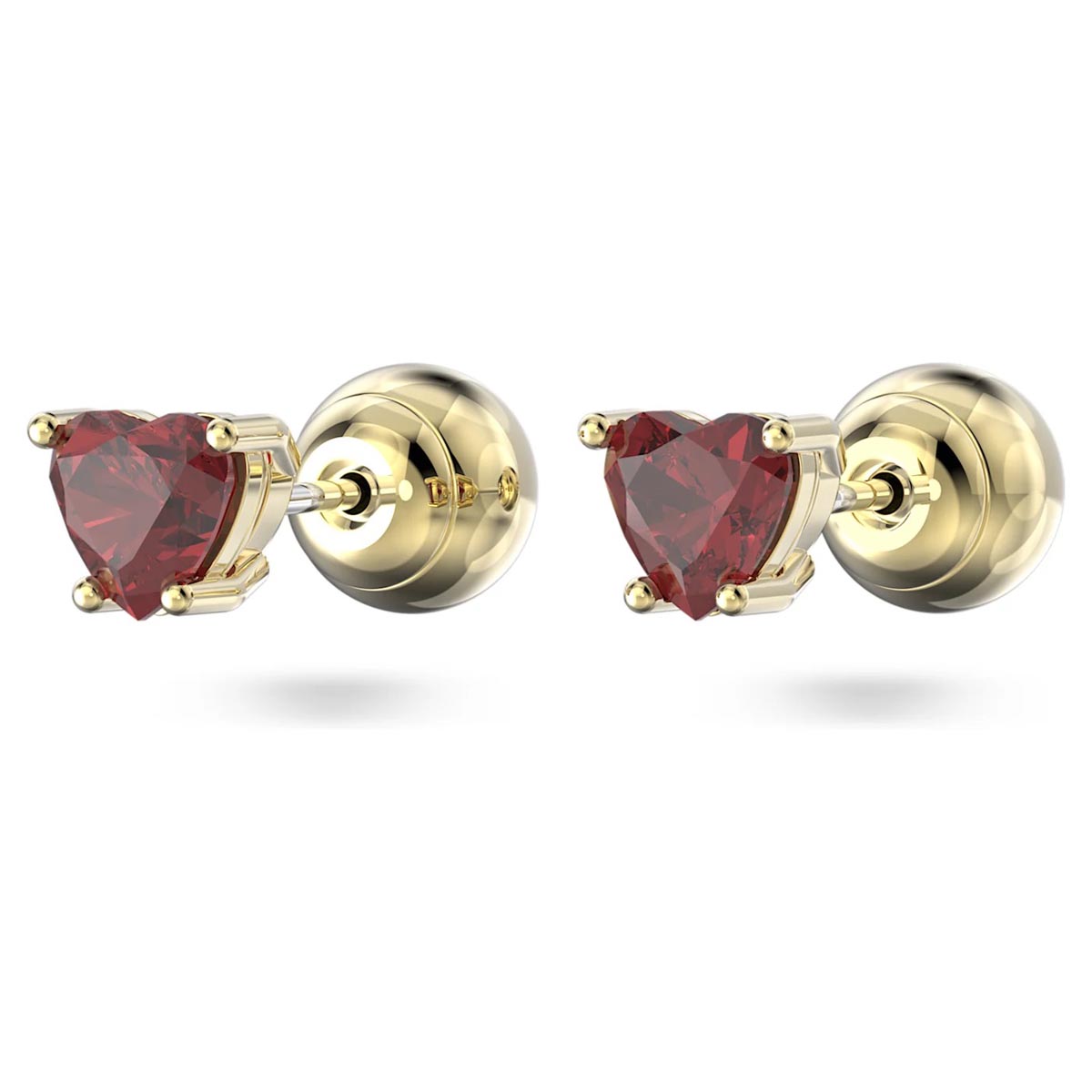 Swarovski Crystal Red Heart Shape Stilla Stud Earrings