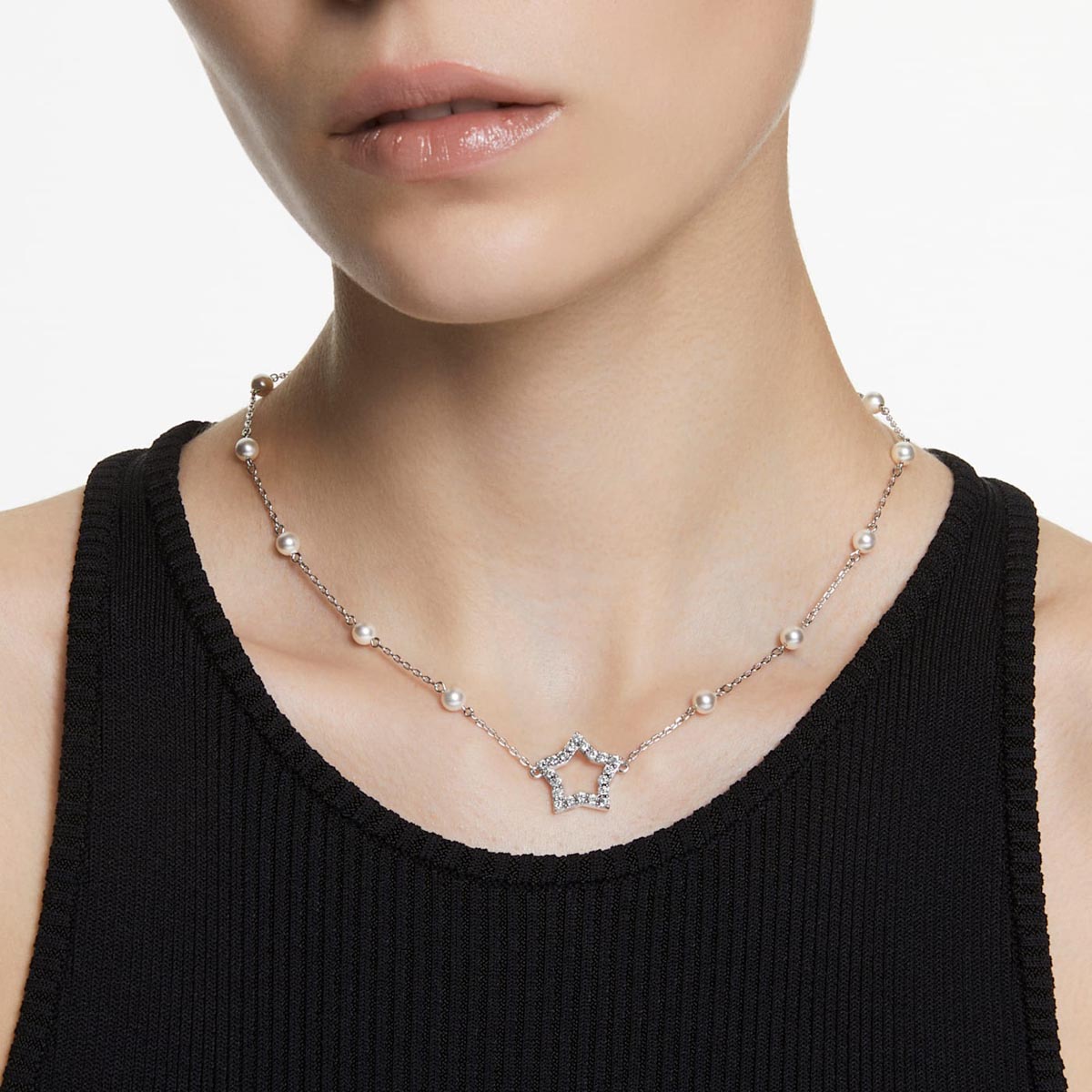 Swarovski Crystal Stella Pearl Star Necklace