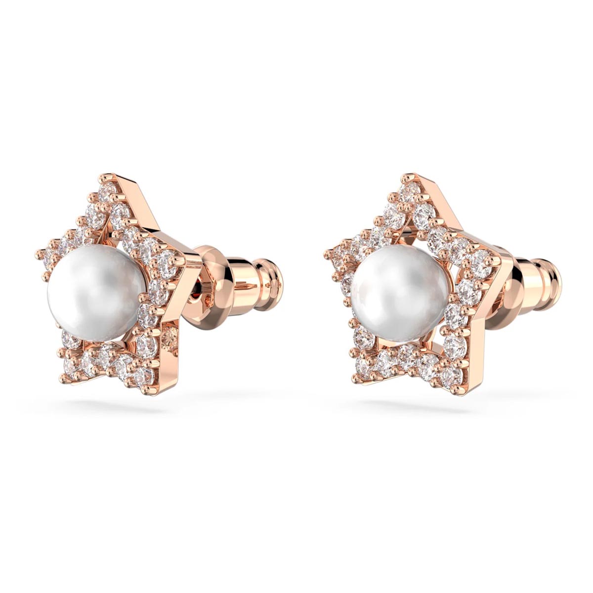 Swarovski Crystal Stella Pearl Star Stud Earrings