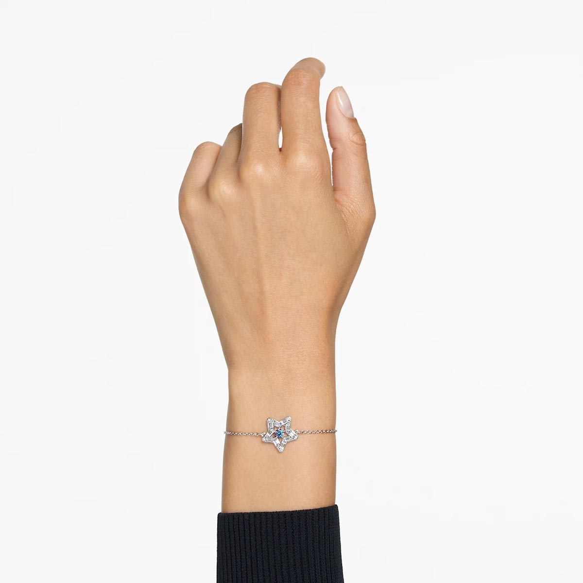 Swarovski Stella Bracelet Star Blue Rhodium Plated 5639187