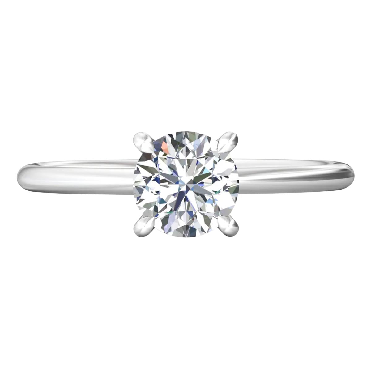 Martin Flyer Hidden Halo Diamond Engagement Ring Setting in Platinum (1/20ct tw)