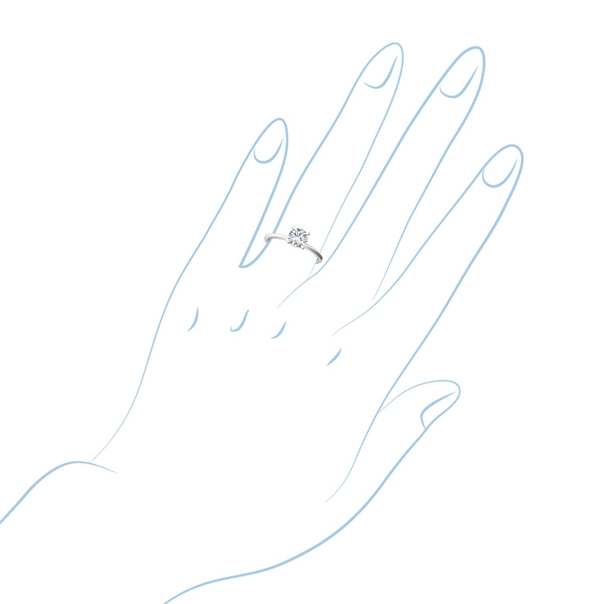 Martin Flyer Hidden Halo Diamond Engagement Ring Setting in Platinum (1/20ct tw)