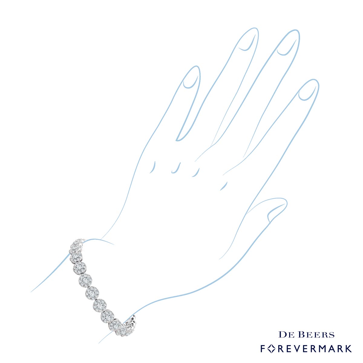 Forevermark Diamond Halo Bracelet in 18kt White Gold (8 1/3ct tw)