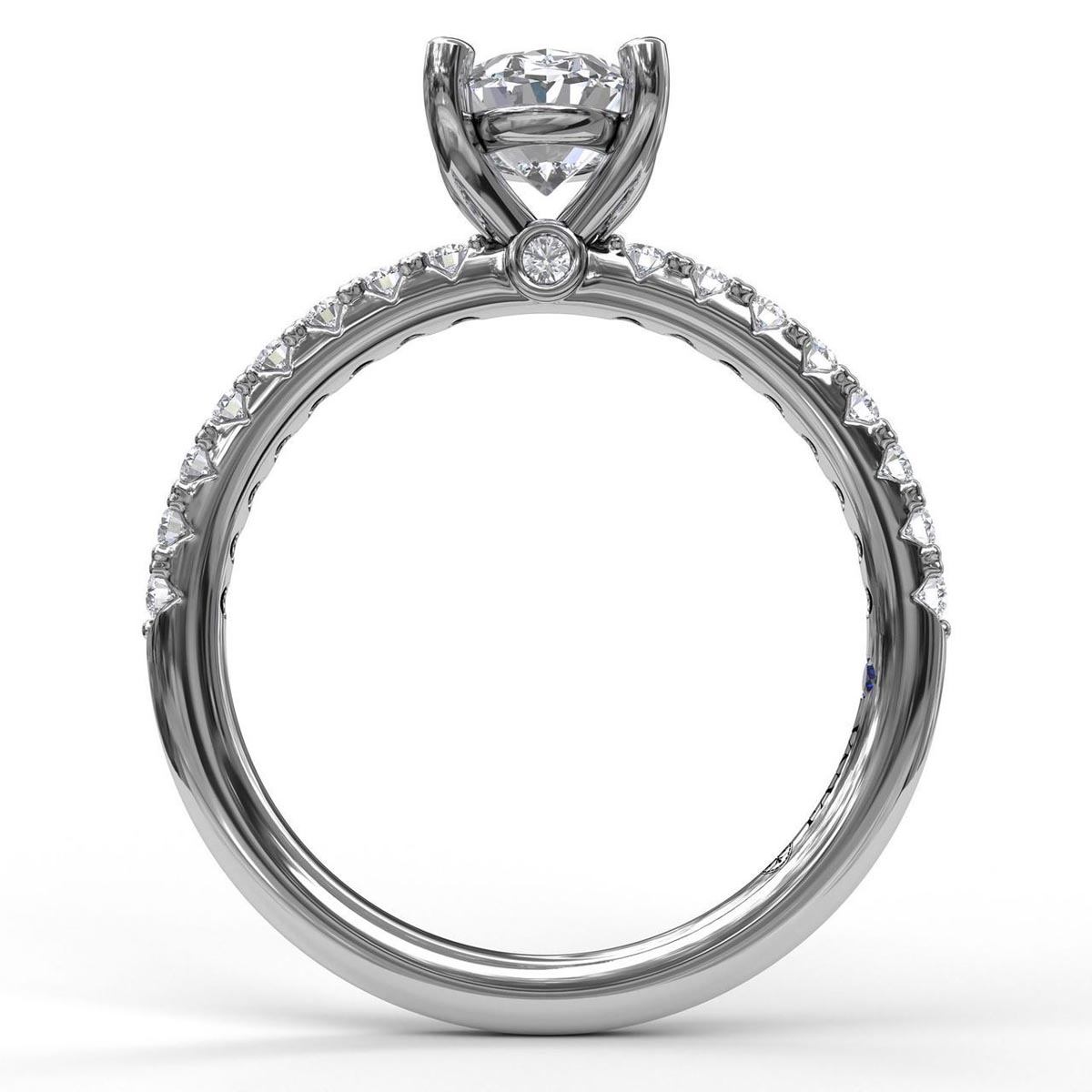 Fana Classic Oval Diamond Engagement Ring Setting in 14kt White Gold (1/3ct tw)