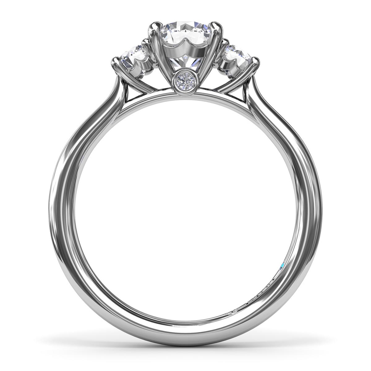 Fana Three Stone Diamond Engagement Ring Setting in 14kt White Gold (1/3ct tw)