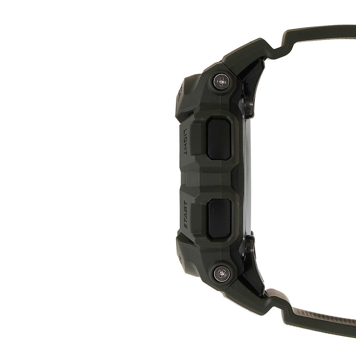 G Shock Mens Watch with Black Dial and Green Resin Strap (quartz movement)