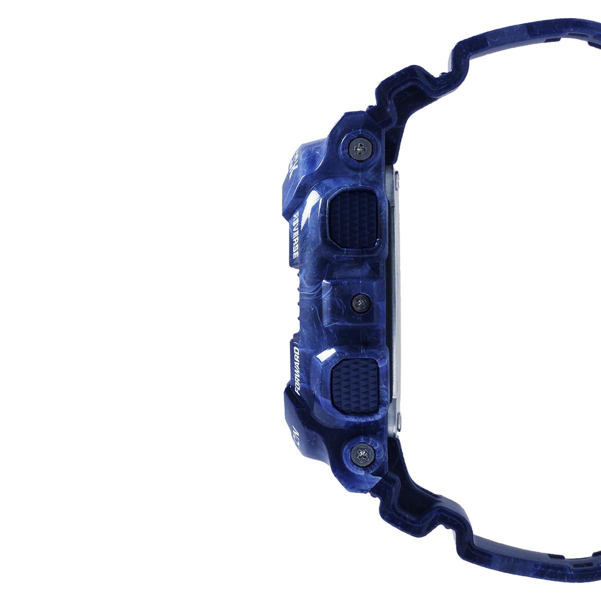 G Shock Mens Watch with White Dial and Blue Resin Band (quartz movement)
