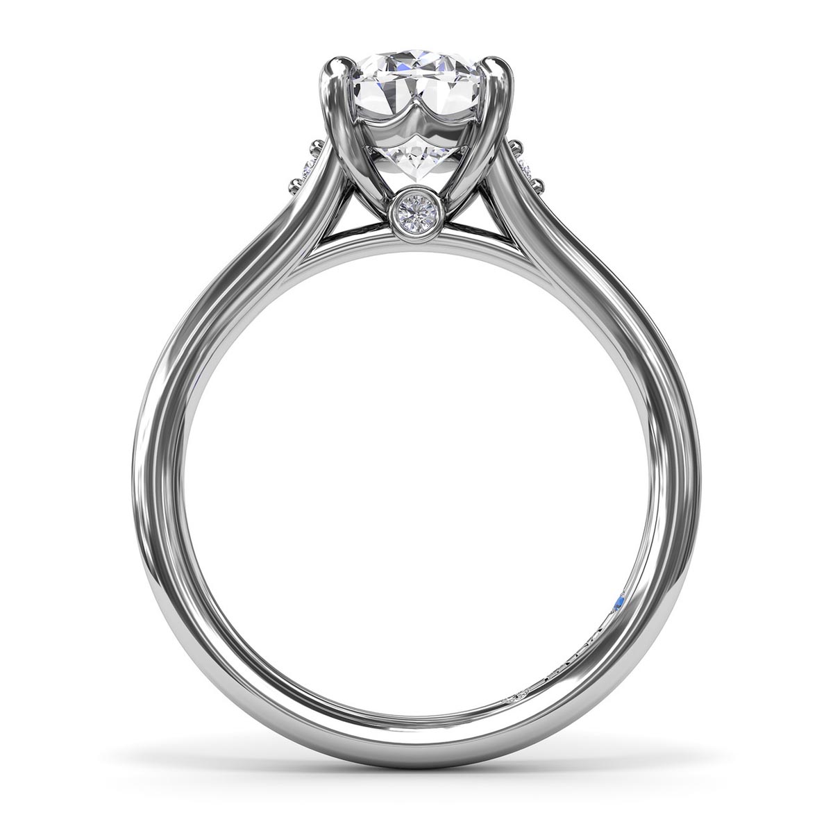 Fana Solitaire Diamond Engagement Ring Setting in 14kt White Gold (1/20ct tw)
