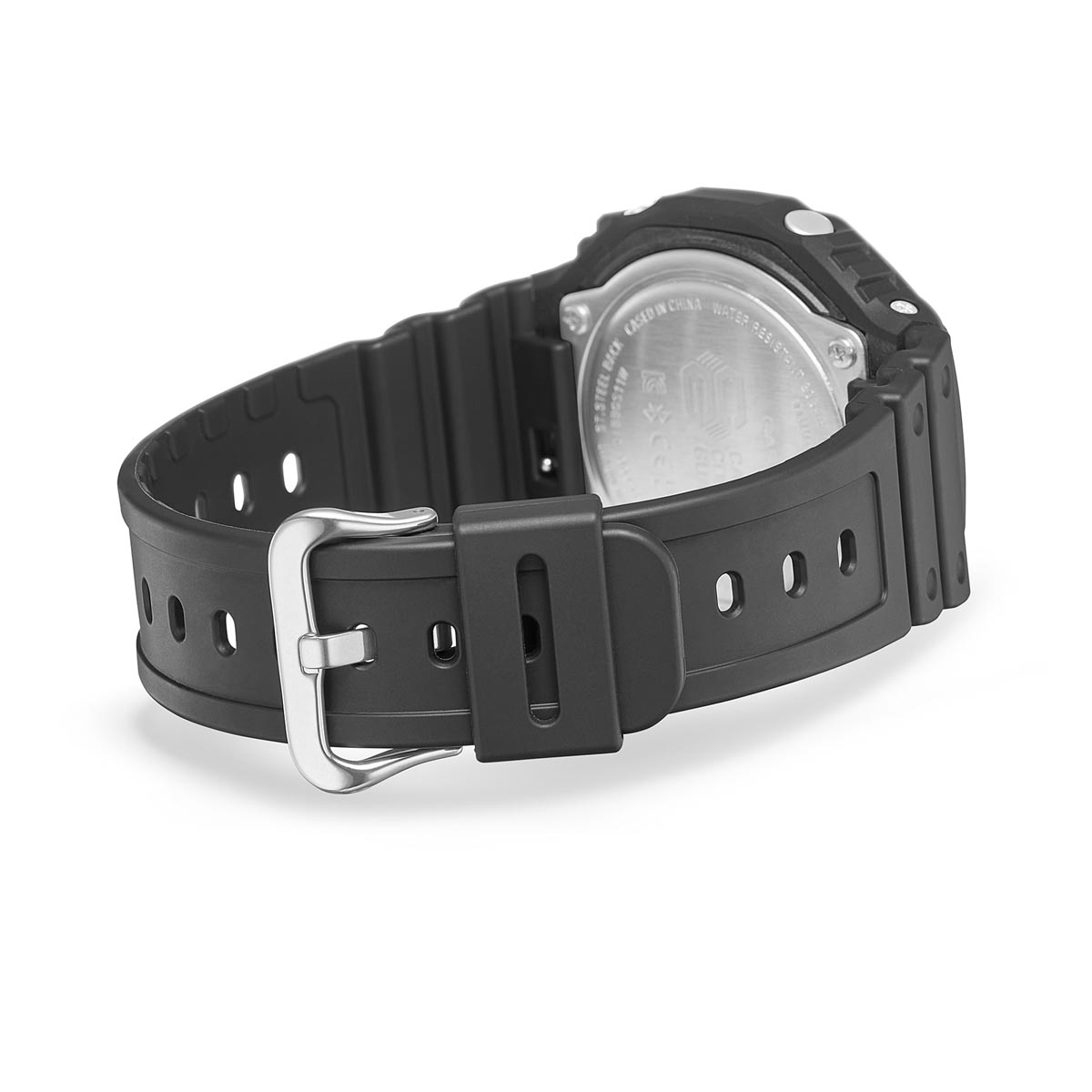 G Shock 2100 Series Mens Watch with Black Dial and Black Resin Strap (solar movement)