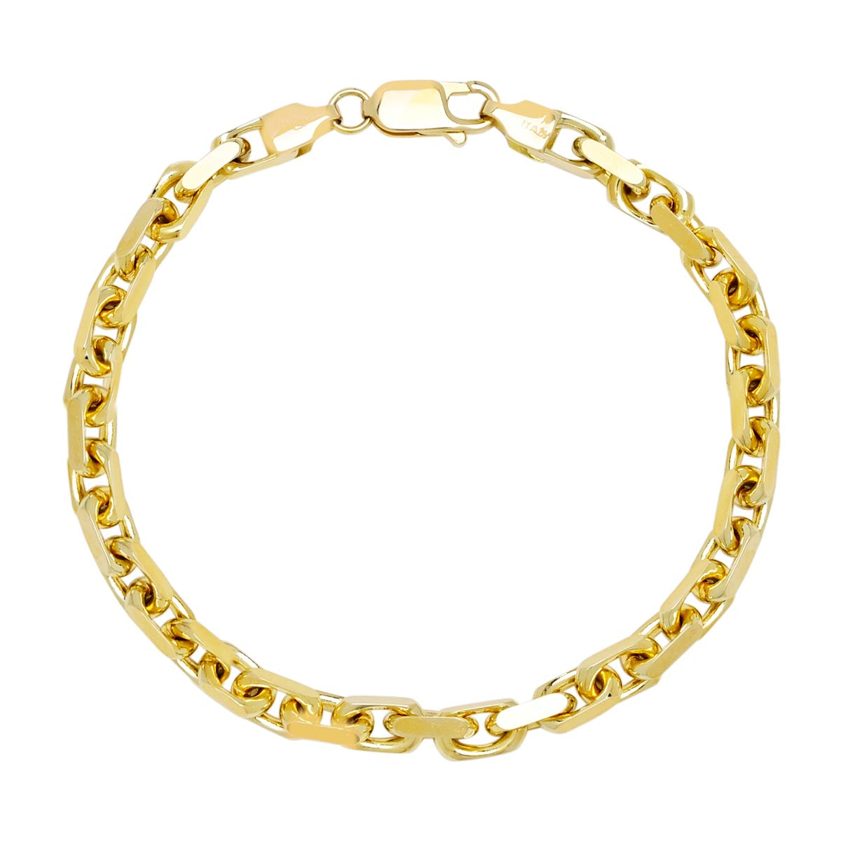 Anchoro Link Bracelet in 14kt Yellow Gold (8 inches and 4mm wide)