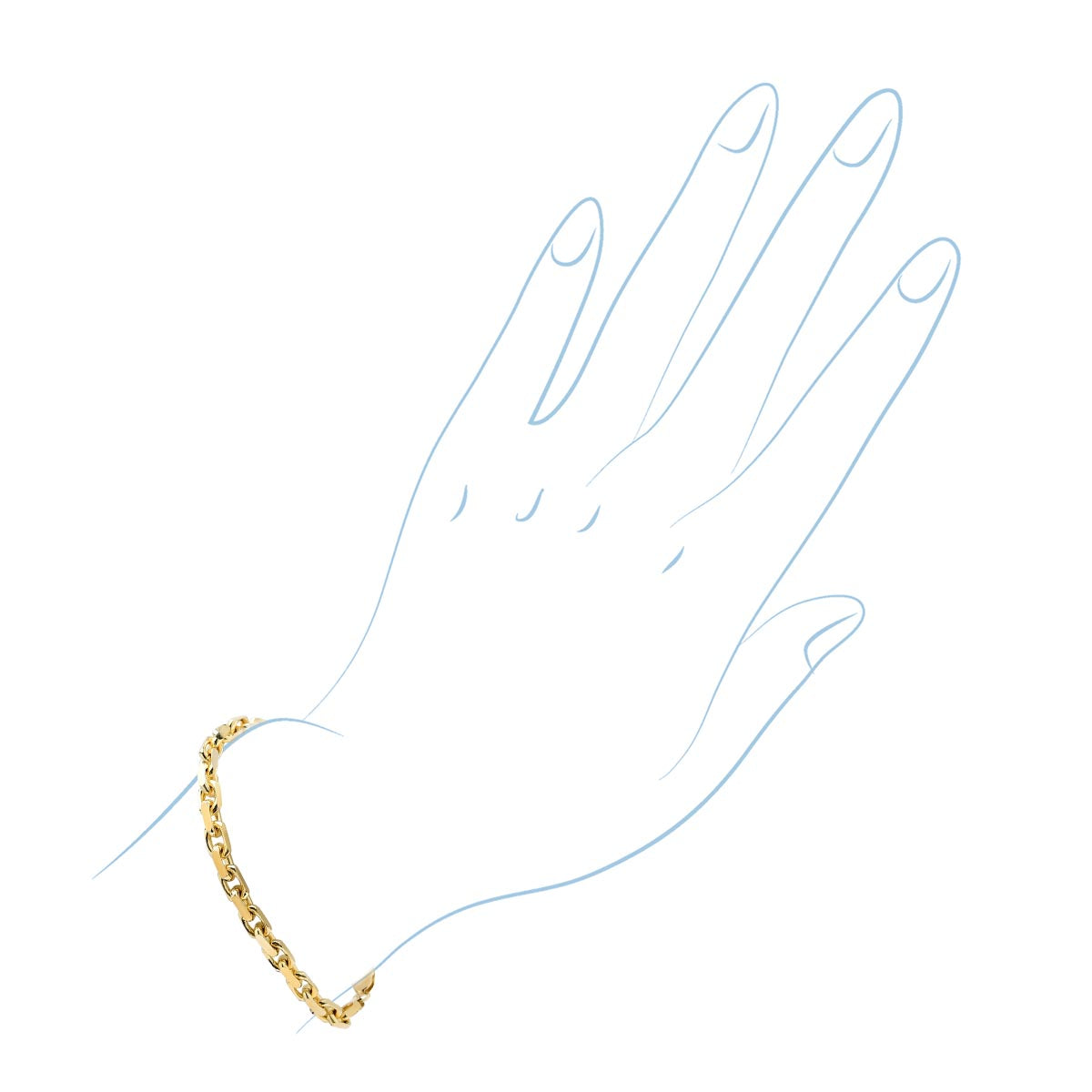 Anchoro Link Bracelet in 14kt Yellow Gold (8 inches and 4mm wide)