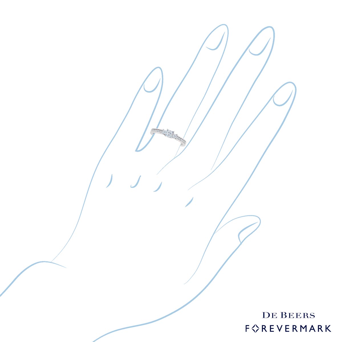 Forevermark Three Stone Diamond Ring in 18kt White Gold (1/2ct tw)