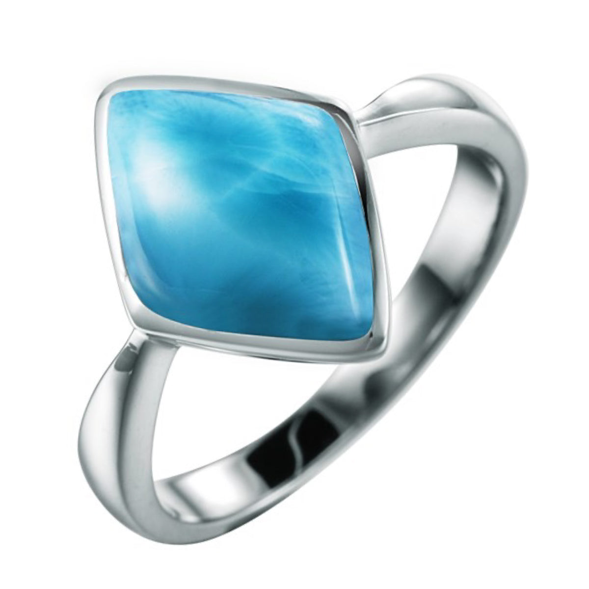 Alamea Larimar Ring in Sterling Silver (size 6 1/2)