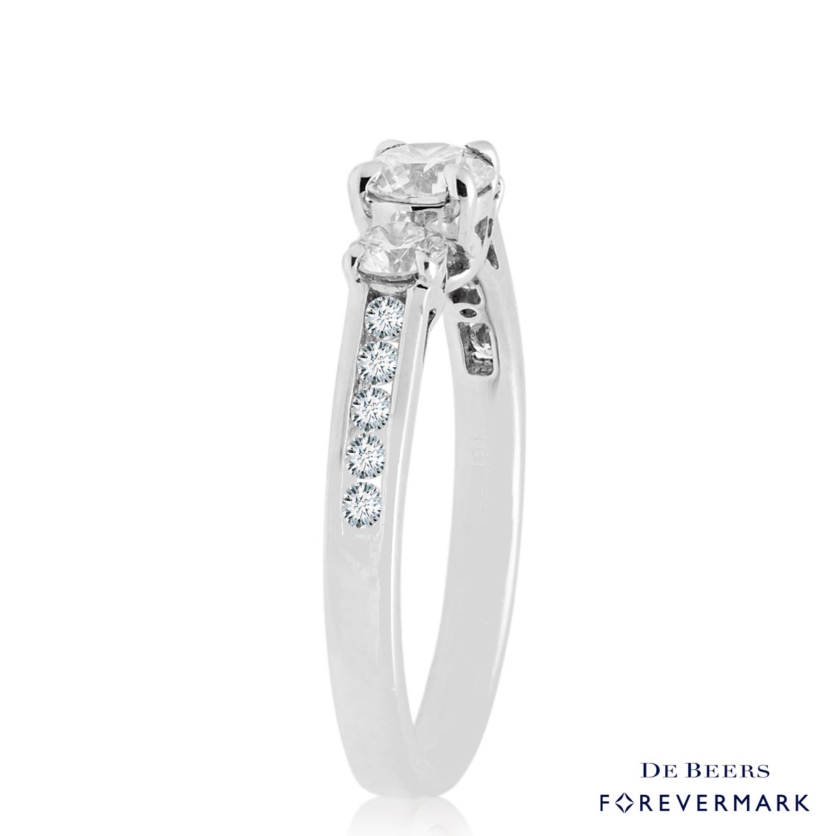 Forevermark Three Stone Diamond Engagement Ring in 18kt White Gold (7/8ct tw)