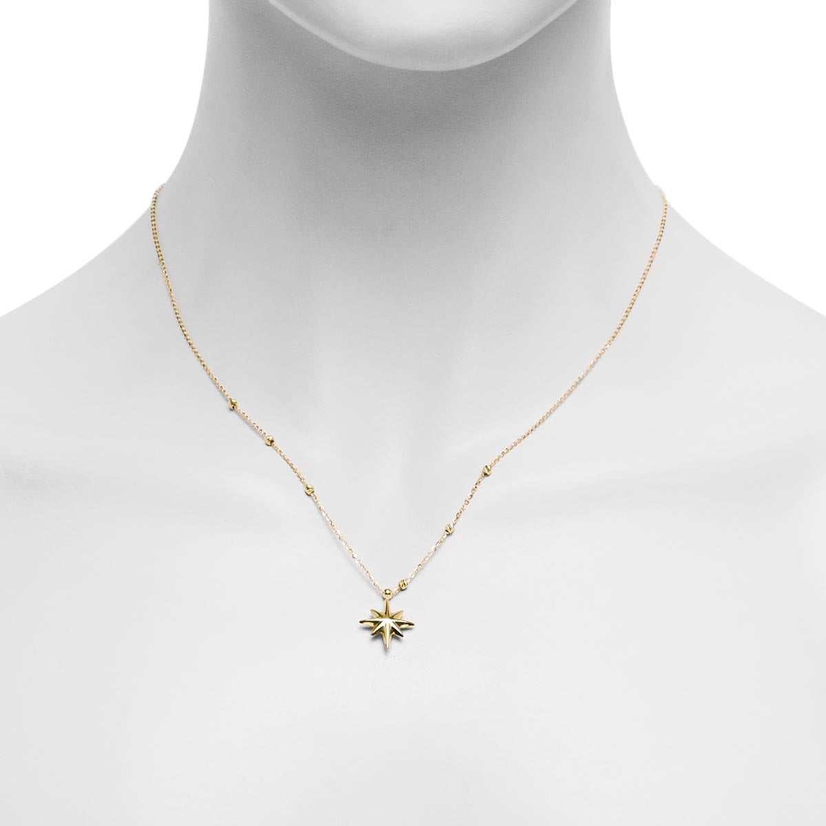 North Star Necklace in 14kt Yellow Gold