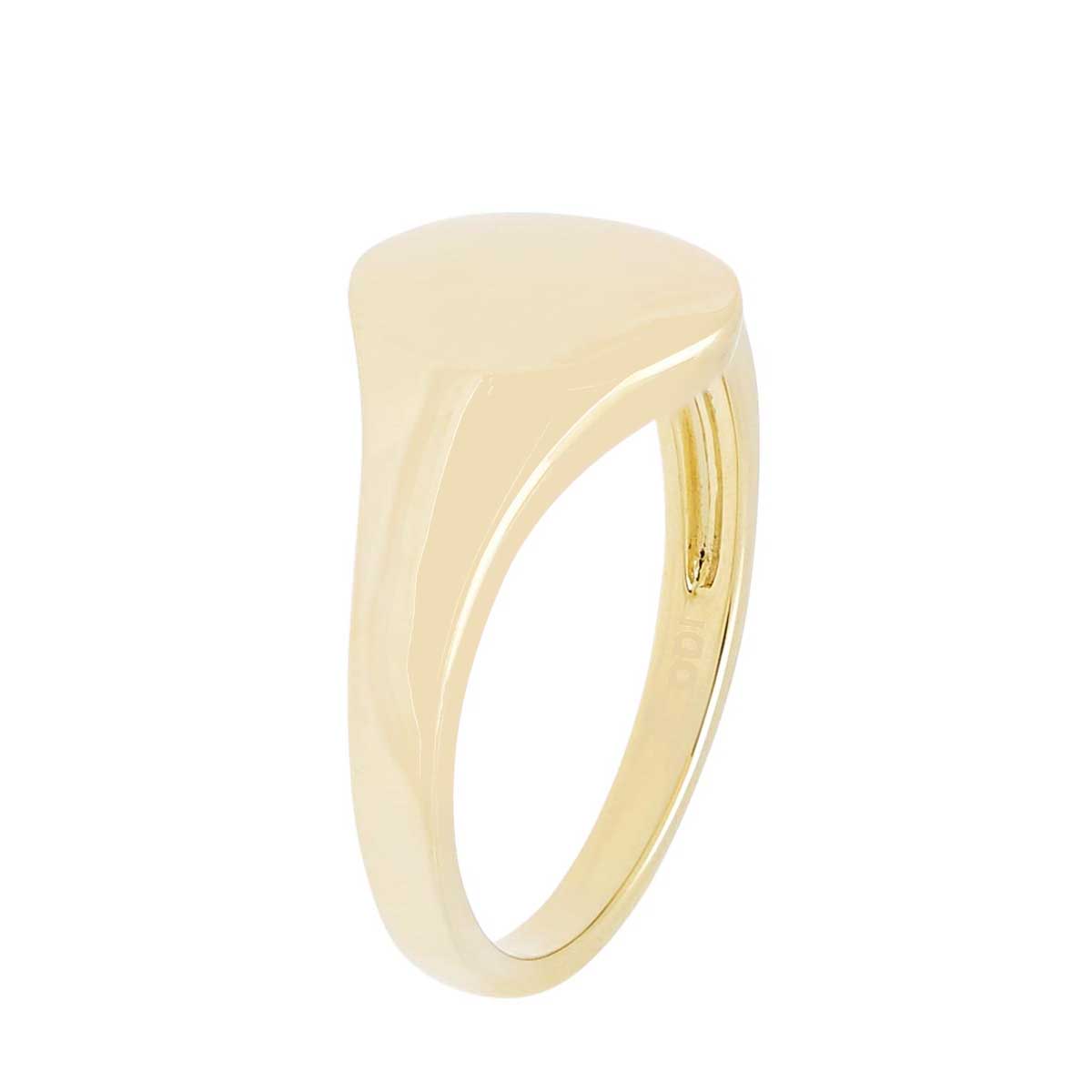 Oval Signet Ring in 14kt Yellow Gold