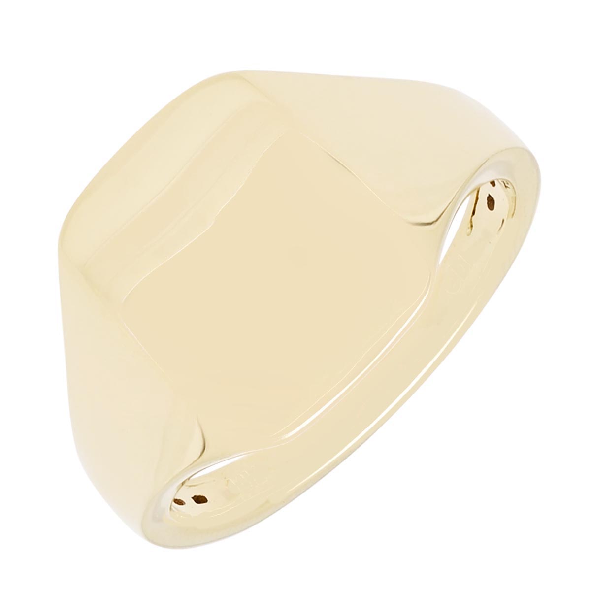 Mens Rectangle Signet Ring in 14kt Yellow Gold