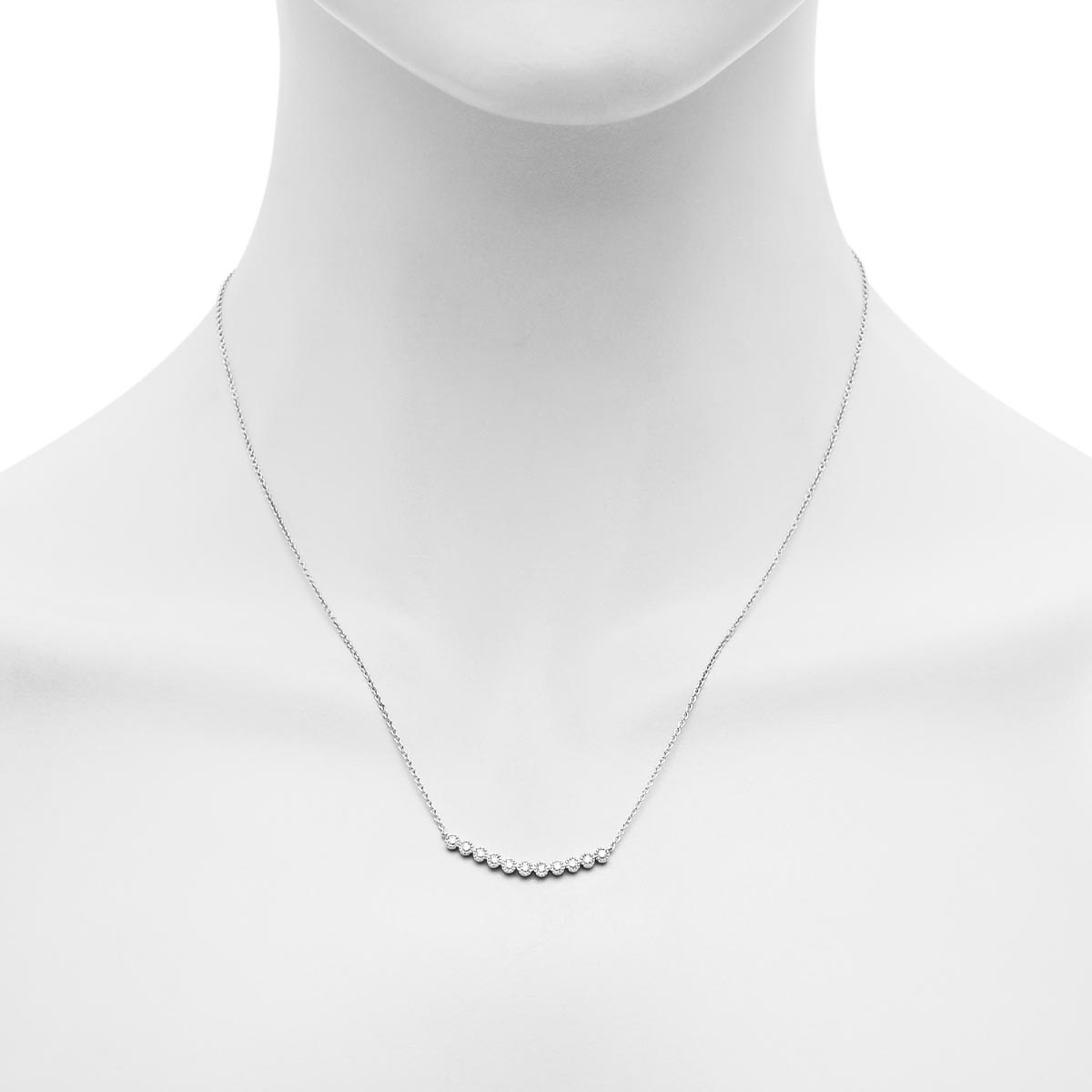 Diamond Necklace in 14kt White Gold (1/4ct tw)