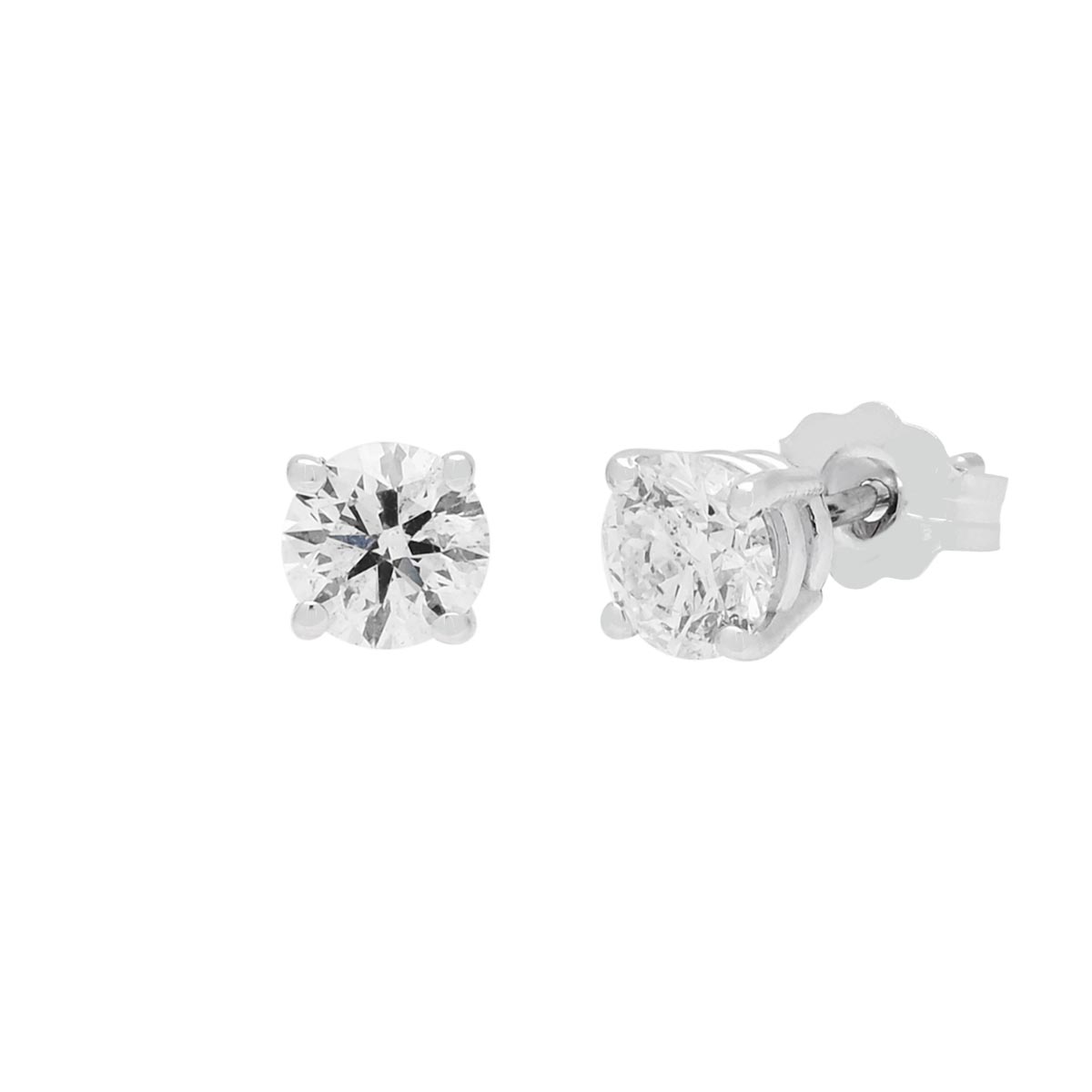Ideal Cut Diamond Stud Earrings in 14kt White Gold (3/4ct tw)