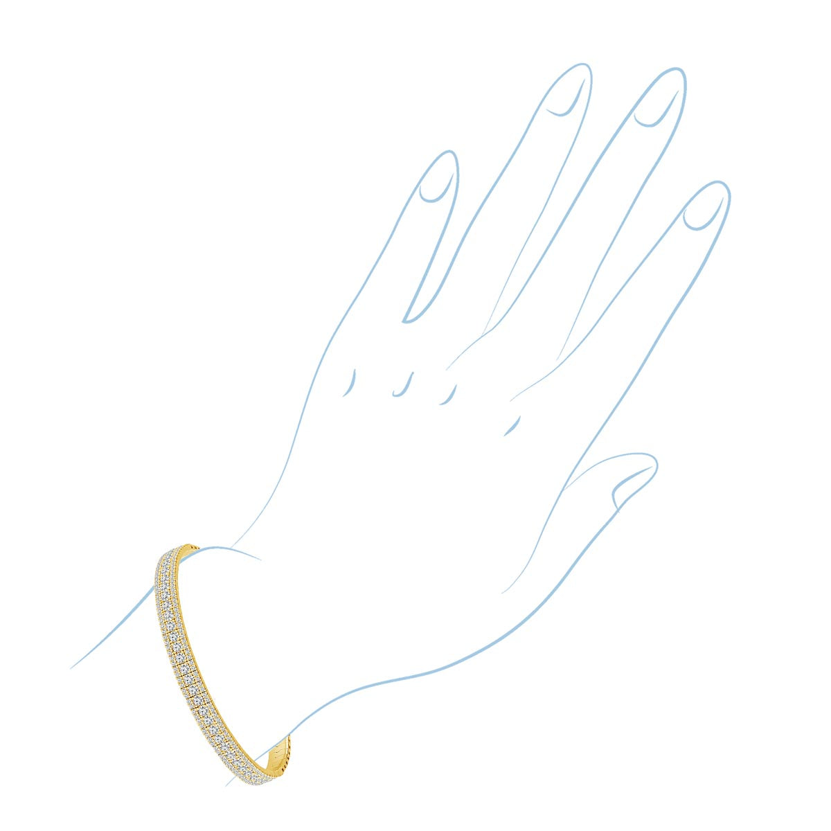 Diamond Flex Bracelet in 14kt Yellow Gold (2 7/8ct tw)