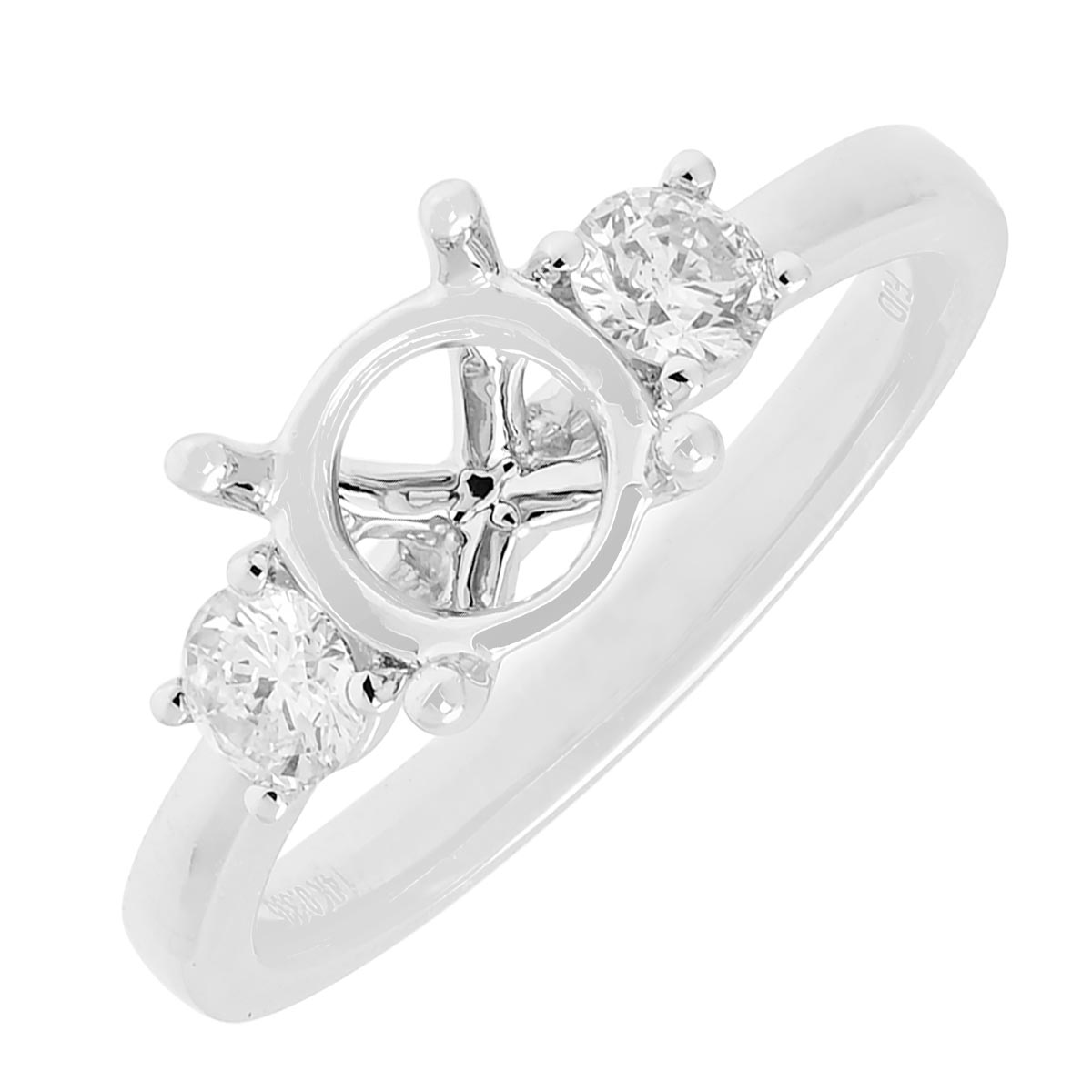 Diamond Engagement Ring Setting in 14kt White Gold (1/3ct tw)
