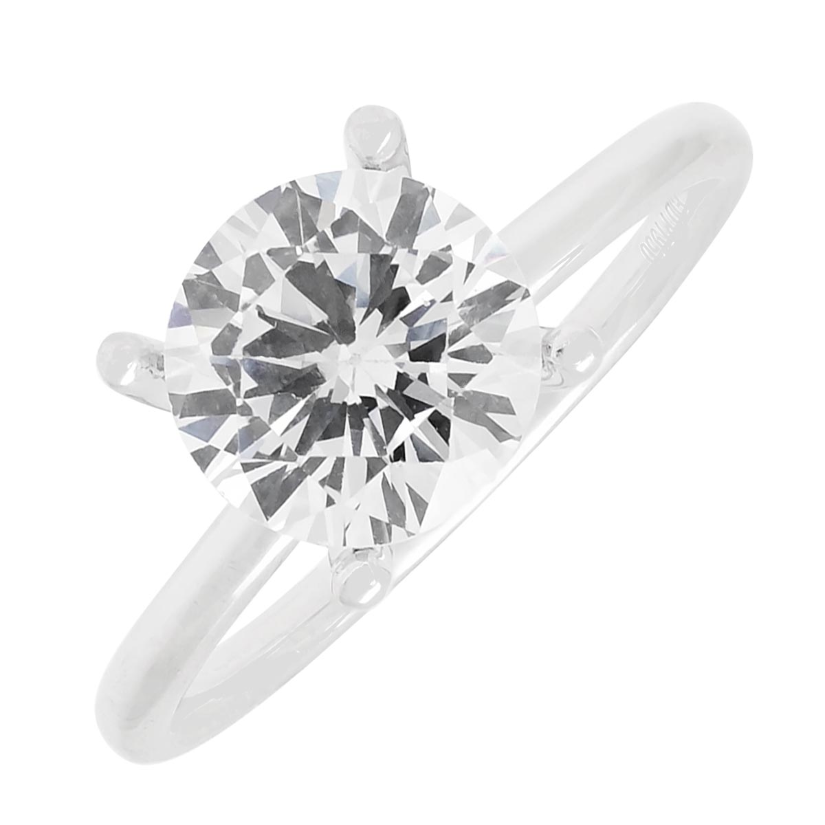 Solitaire Diamond Engagement Ring Setting in Platinum
