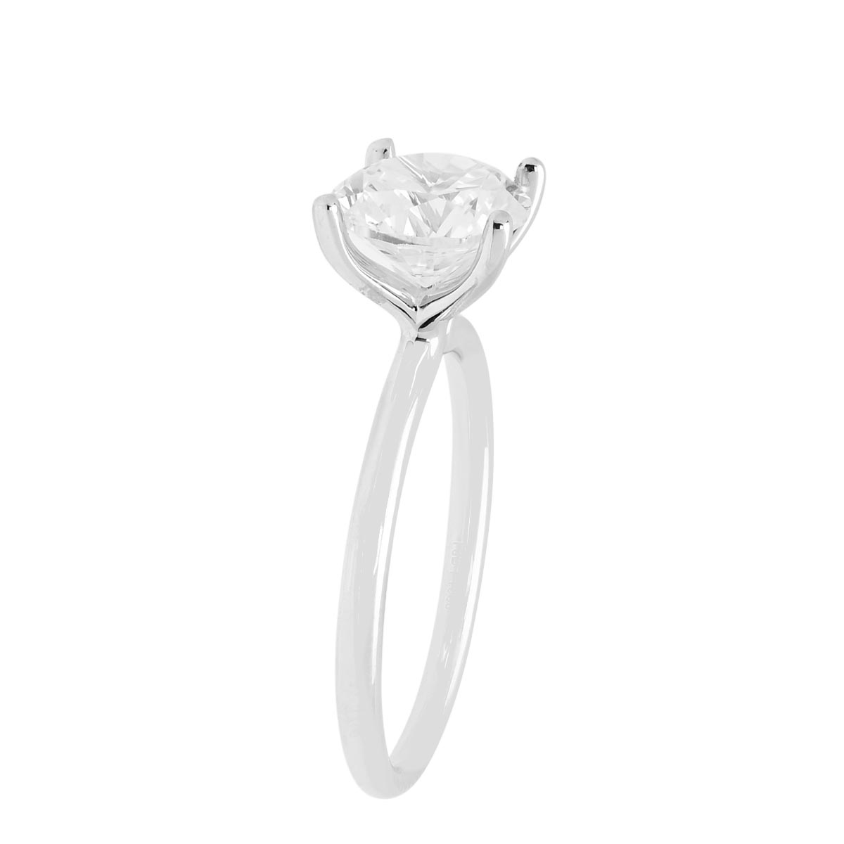 Solitaire Diamond Engagement Ring Setting in Platinum