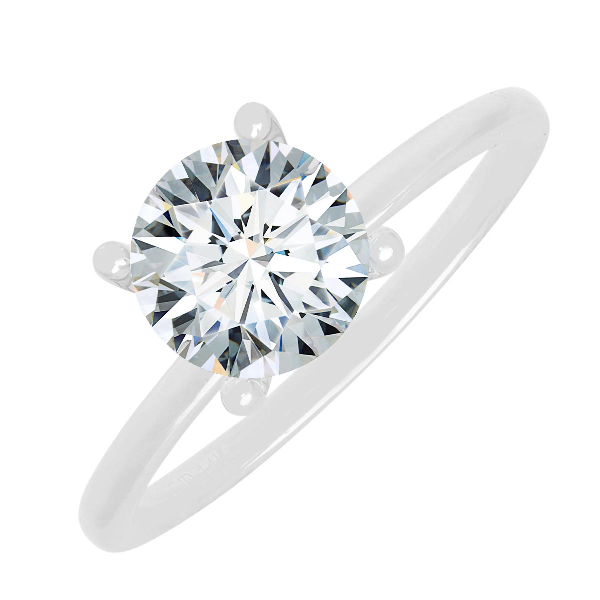 Solitaire Diamond Engagement Ring Setting in 14kt White Gold
