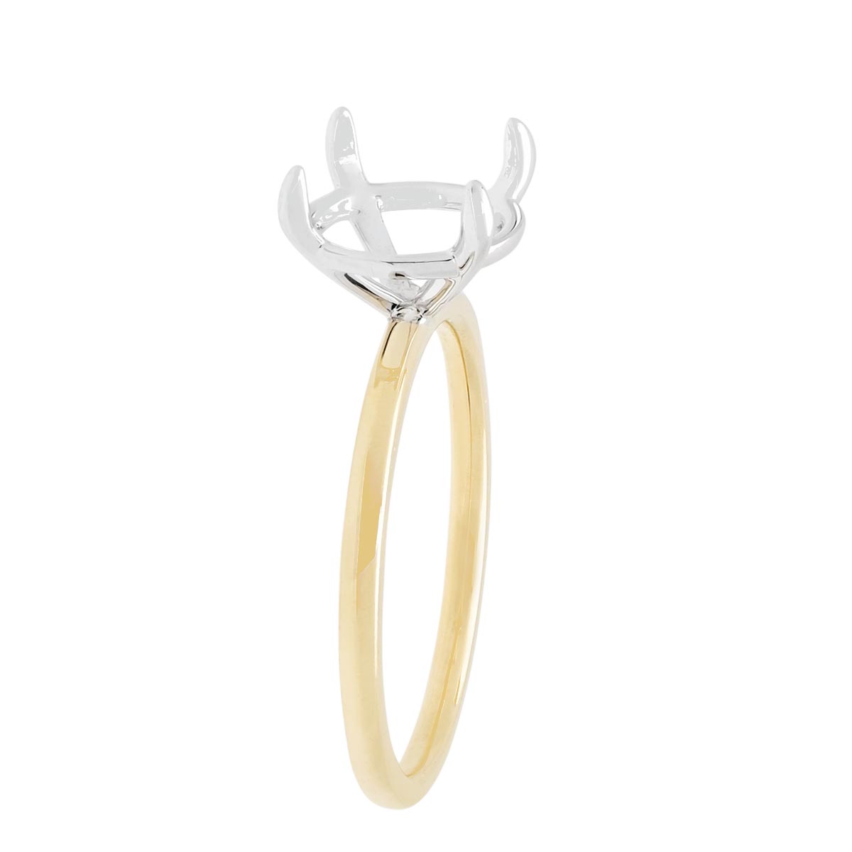 Solitaire Diamond Engagement Ring Setting in 14kt Yellow Gold