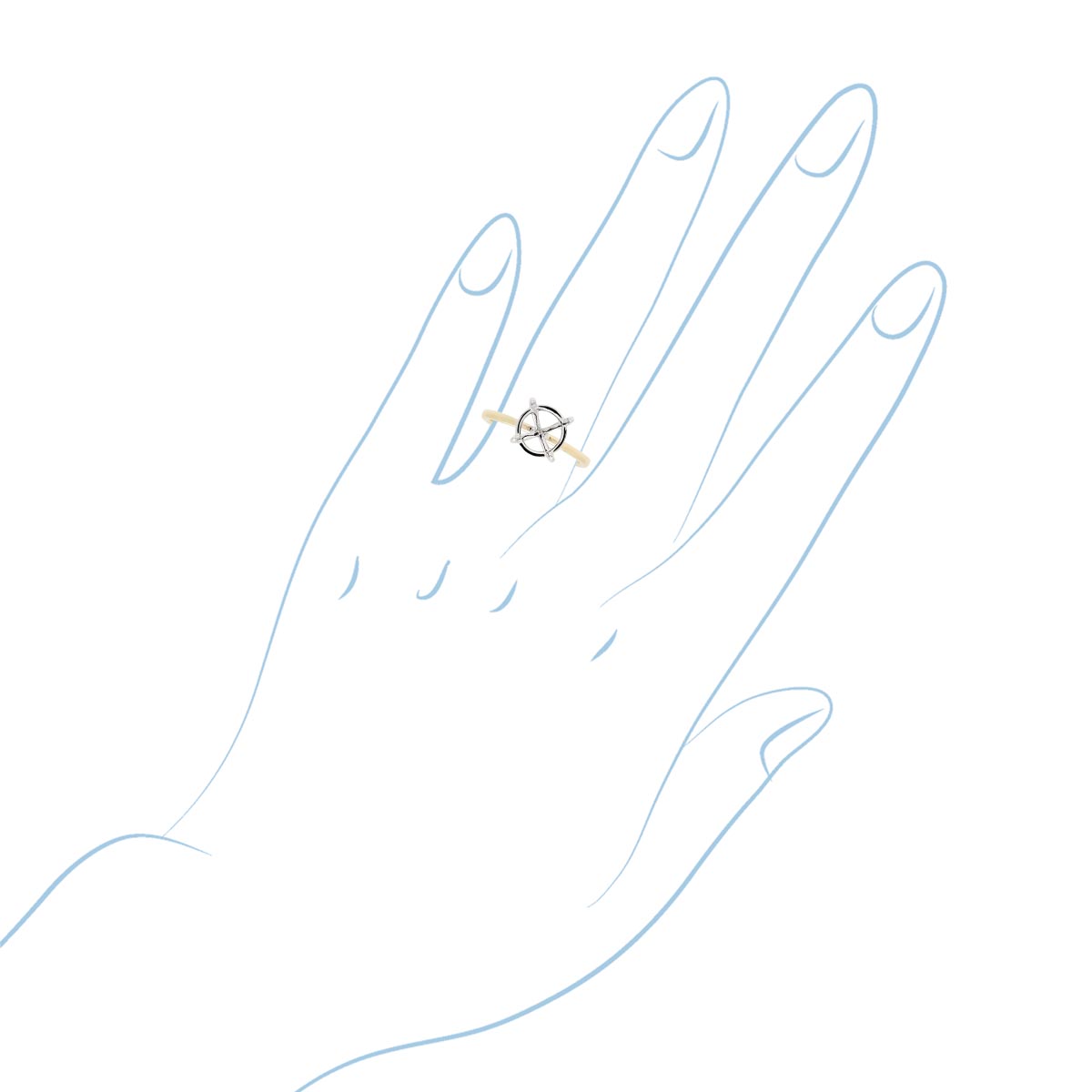 Solitaire Diamond Engagement Ring Setting in 14kt Yellow Gold