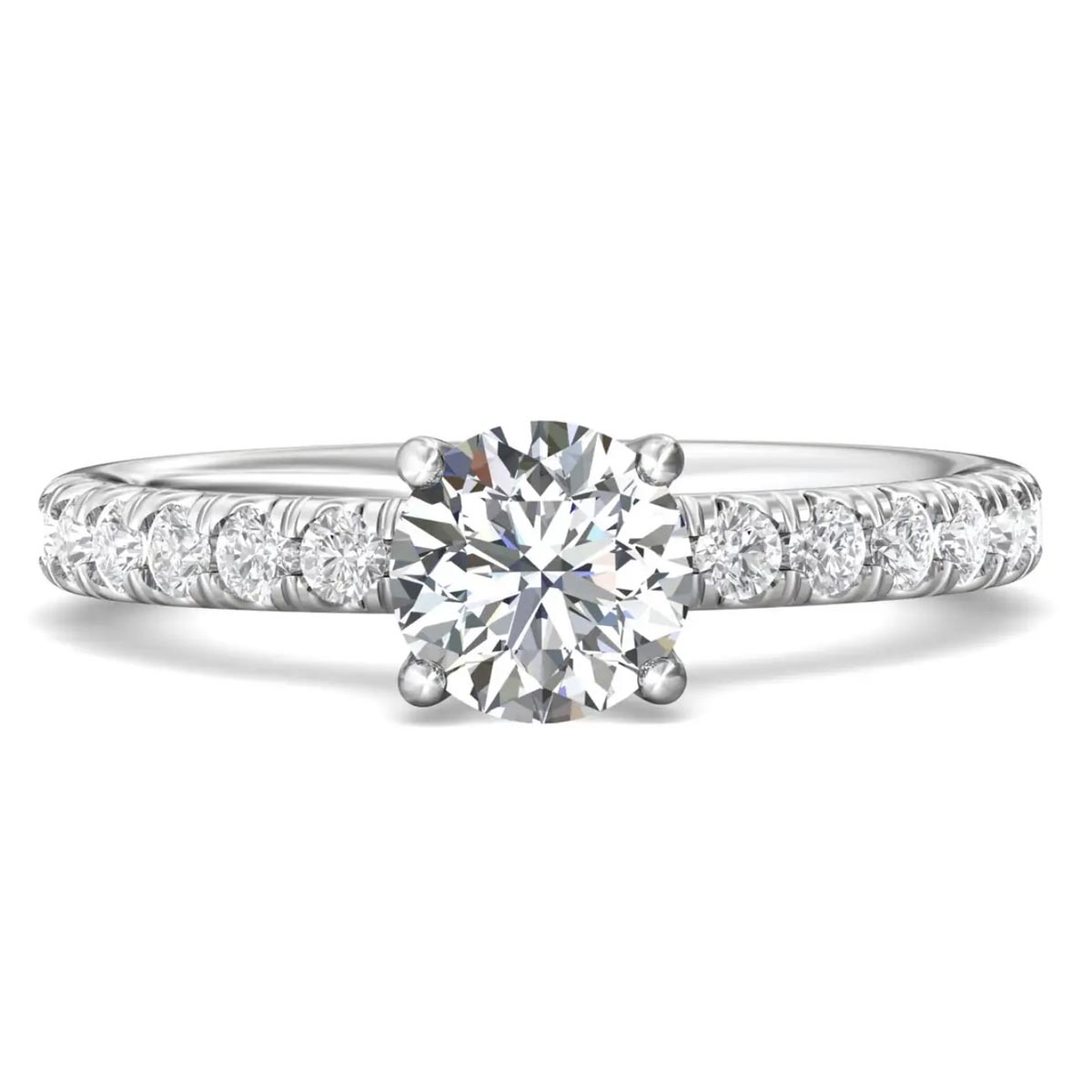 Martin Flyer Diamond Engagement Ring Setting in 14kt White Gold (1/2ct tw)