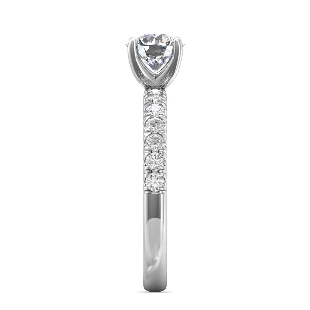 Martin Flyer Diamond Engagement Ring Setting in 14kt White Gold (1/2ct tw)