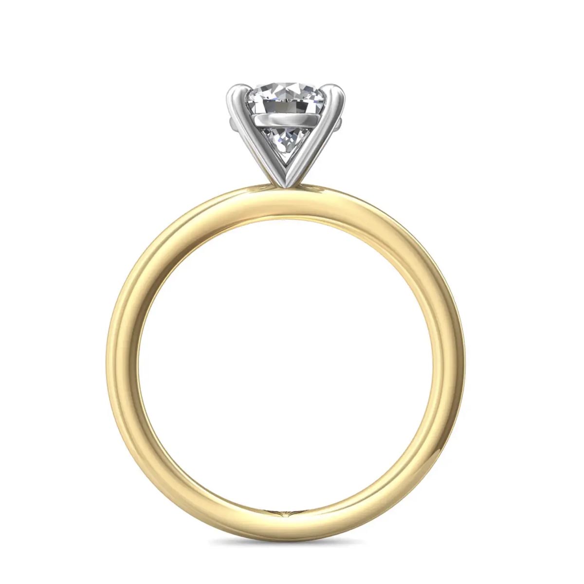Martin Flyer Engagement Ring Setting in 14kt Yellow Gold