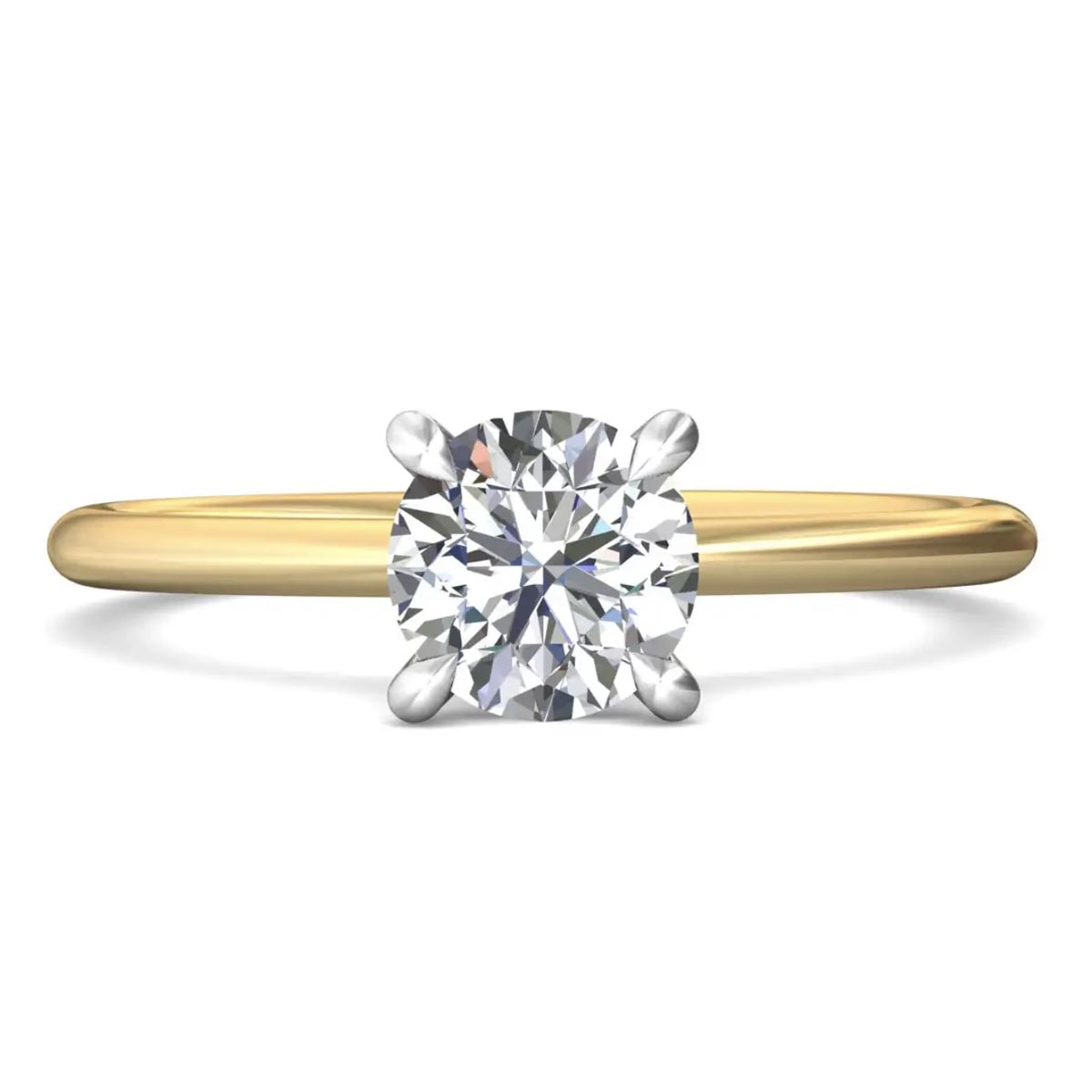 Martin Flyer Engagement Ring Setting in 14kt Yellow Gold