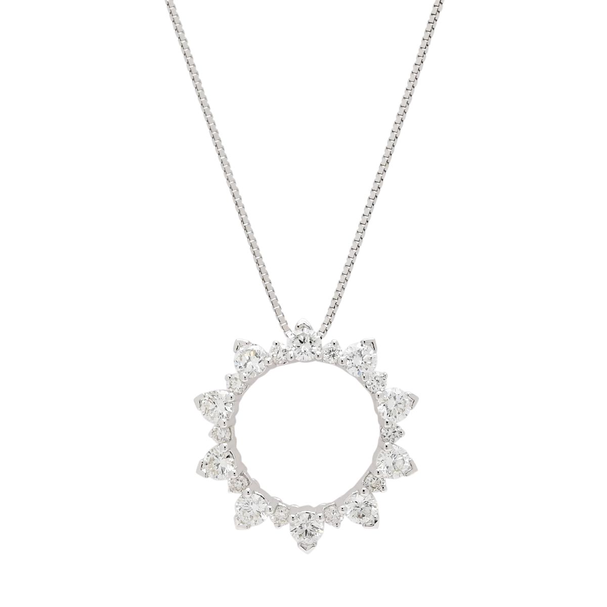 Diamond Circle Pendant in 14kt White Gold (1/2ct tw)