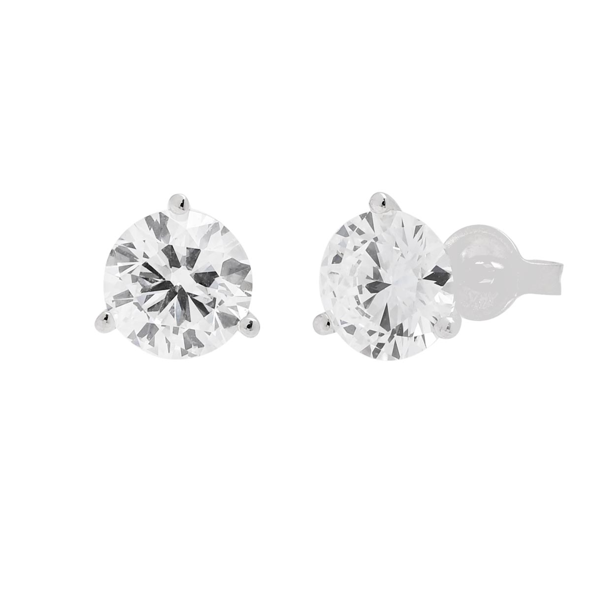 Lab Grown Diamond Stud Earrings in 14kt White Gold (2ct tw)