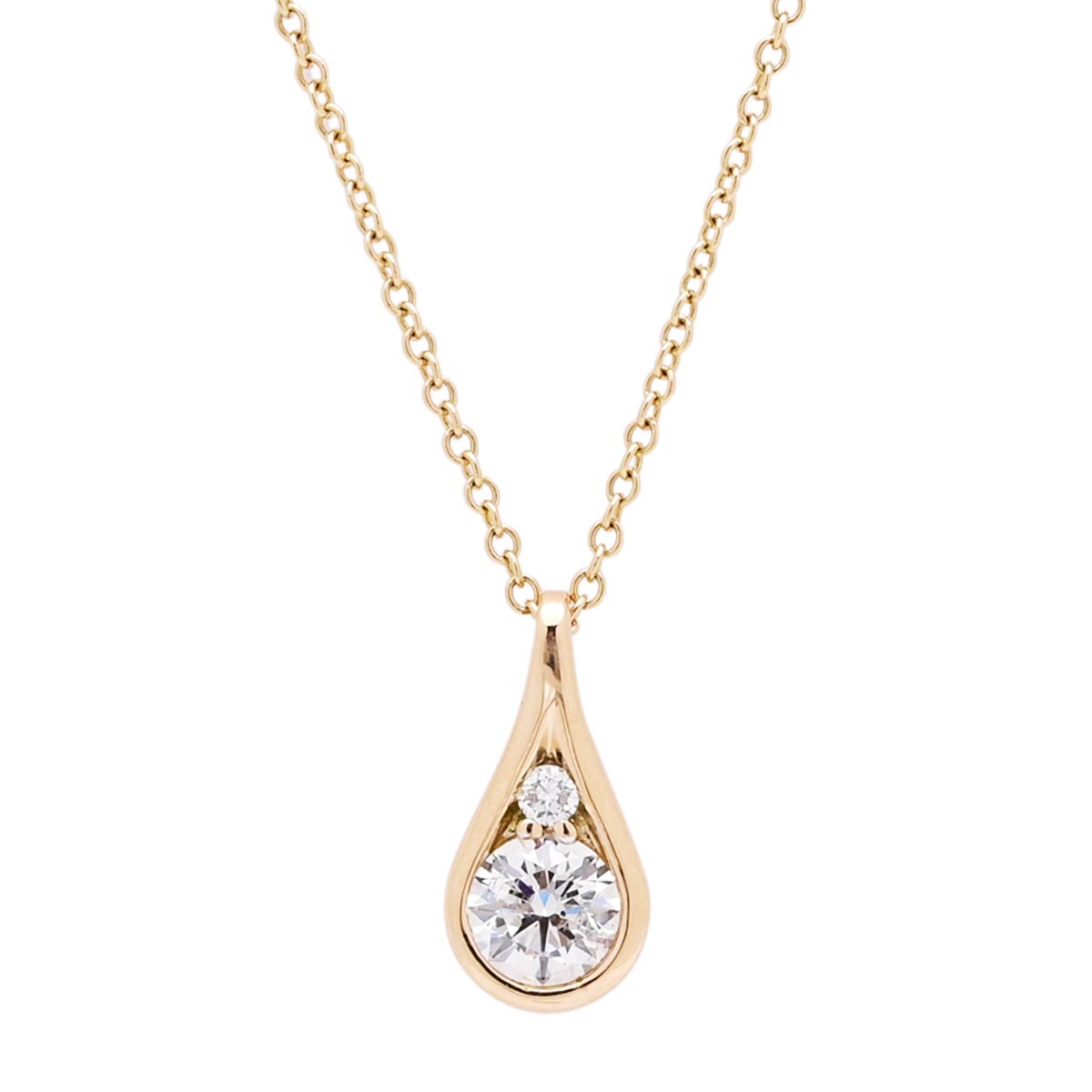Diamond Drop Necklace in 14kt Yellow Gold (1/2ct tw)