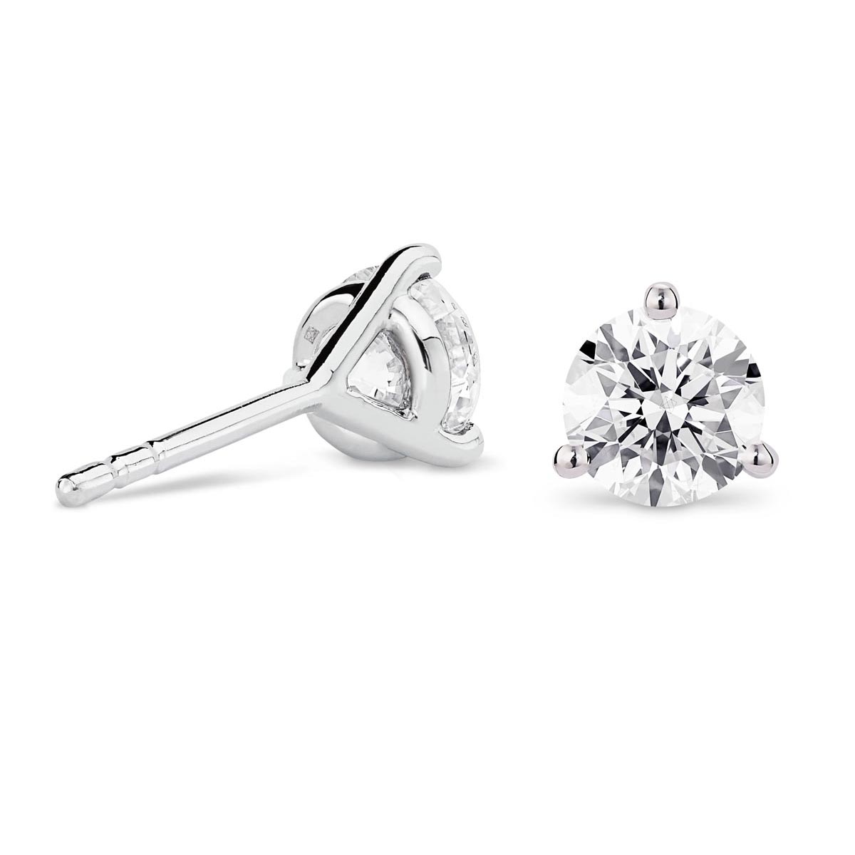 Lightbox Lab Grown Diamond Stud Earrings in 14kt White Gold (2ct tw)