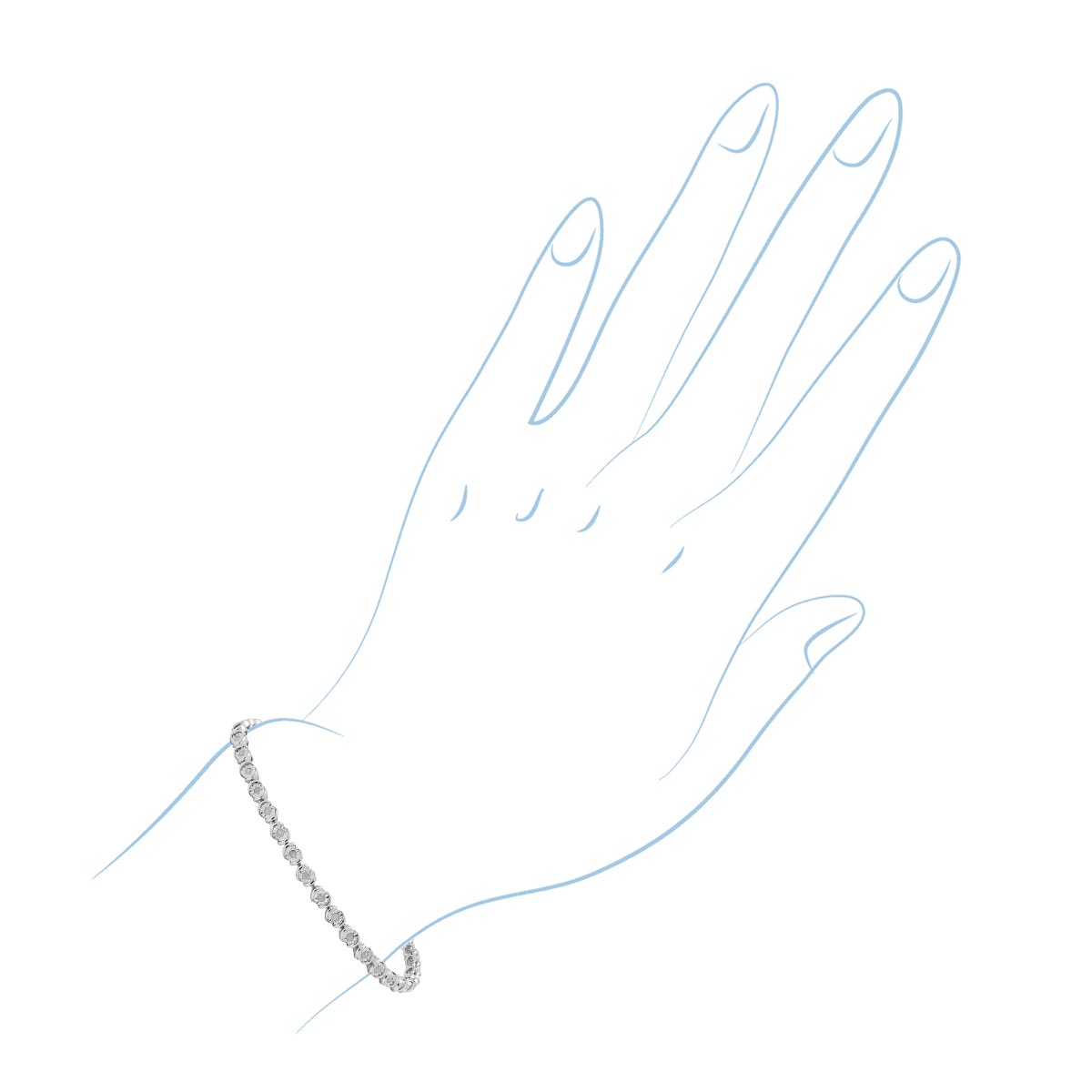 Diamond Bezel Bracelet in Sterling Silver (3/8ct tw)