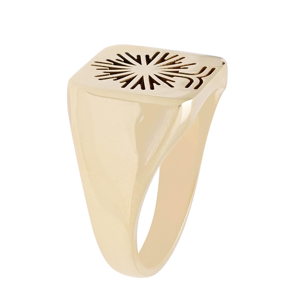 Estate Tree of Life Signet Ring in 10kt Yellow Gold