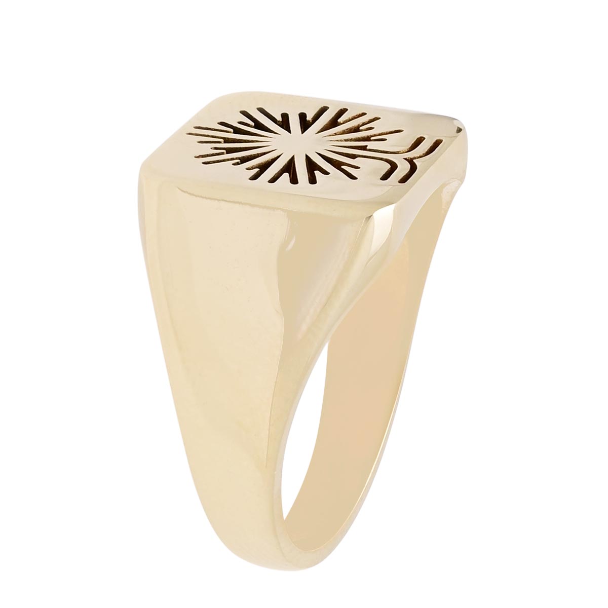 Estate Tree of Life Signet Ring in 10kt Yellow Gold