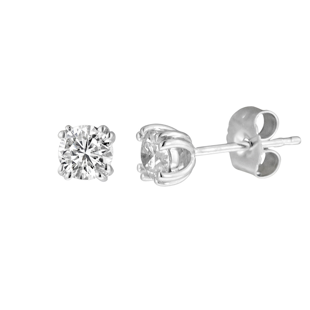 Estate Diamond Earrings in 14kt White Gold (1/2ct tw)