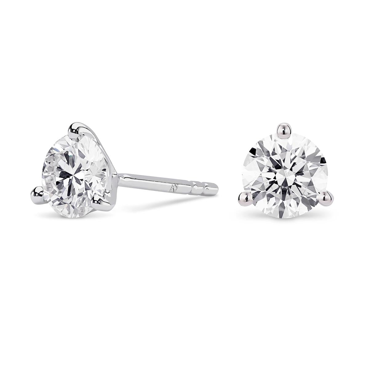 Lightbox Lab Grown Diamond Stud Earrings in 14kt White Gold (4ct tw)