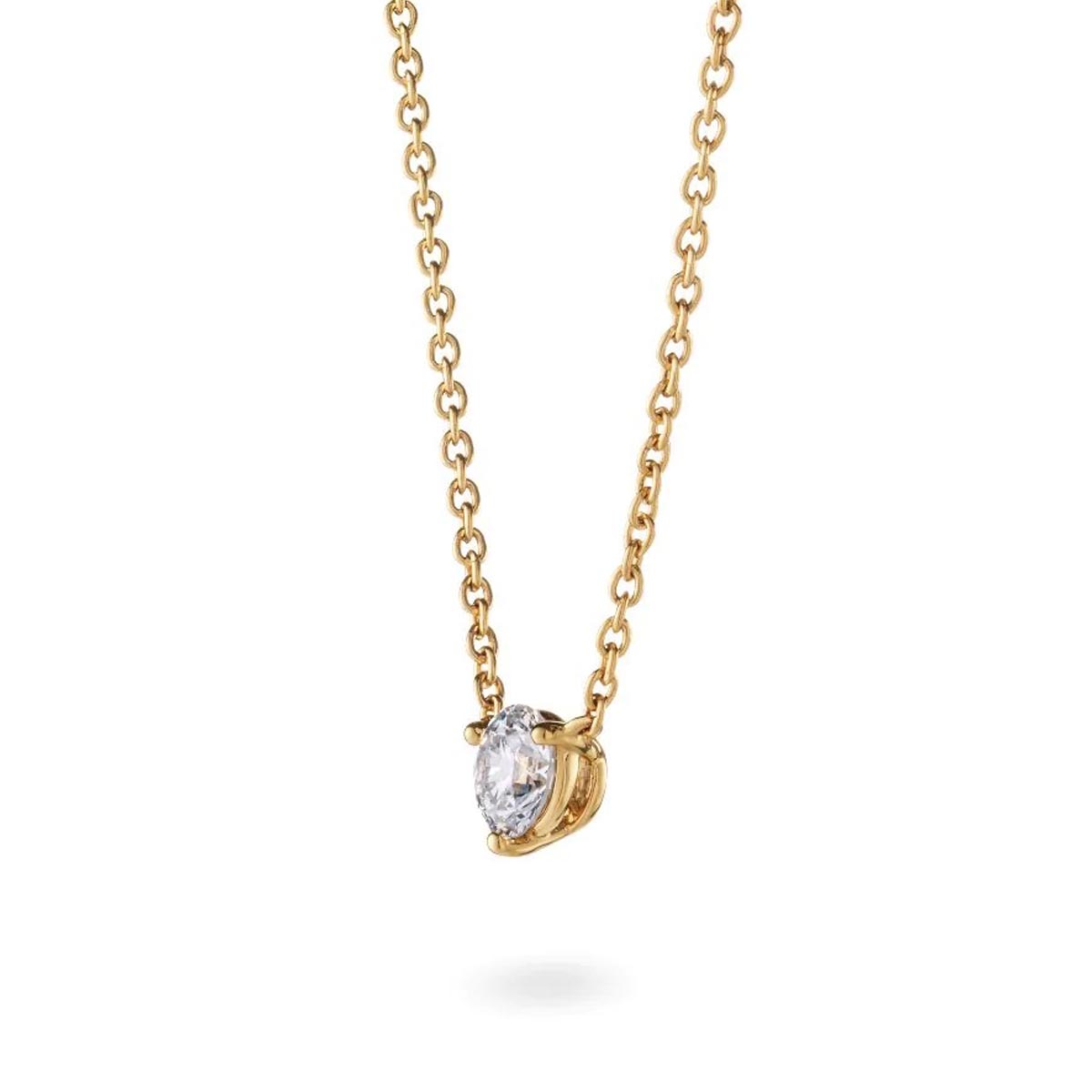 Lightbox Lab Grown Diamond Solitaire Pendant in 14kt Yellow Gold (1/2ct)