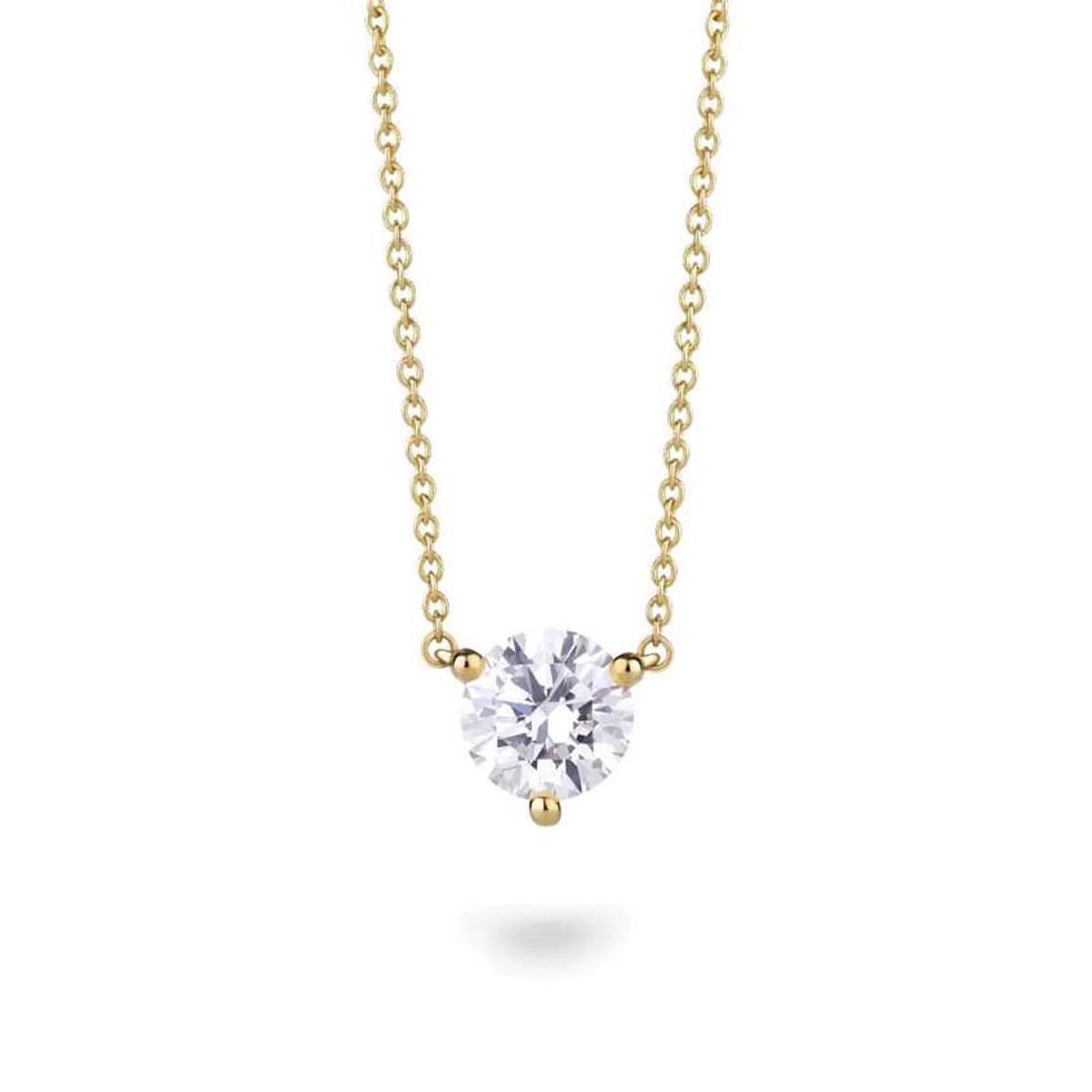 Lightbox Lab Grown Diamond Solitaire Necklace 14kt Yellow Gold (1ct)