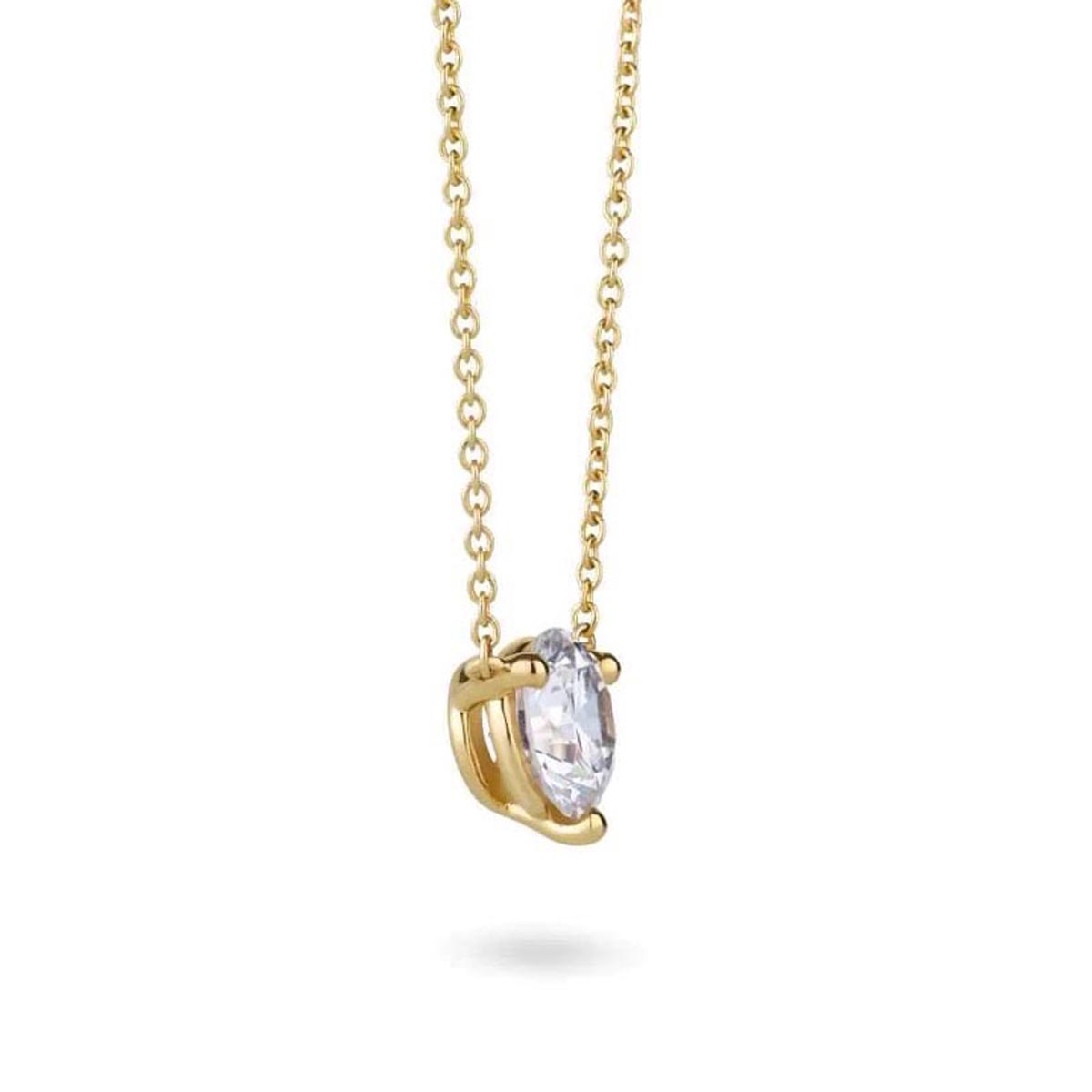 Lightbox Lab Grown Diamond Solitaire Necklace 14kt Yellow Gold (1ct)